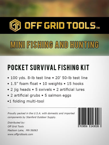 OGT Fishing & Hunting Mini - Pocket Survival Fishing Kit – Off Grid Tools