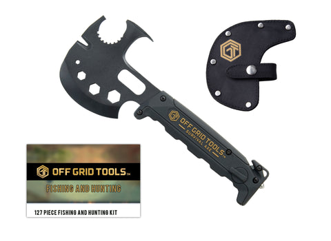 OGT Survival Axe + Nylon Sheath + Fishing & Hunting Survival Kit