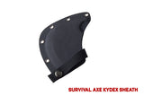 Red/Black Survival Axe Elite + Kydex Sheath - Pro